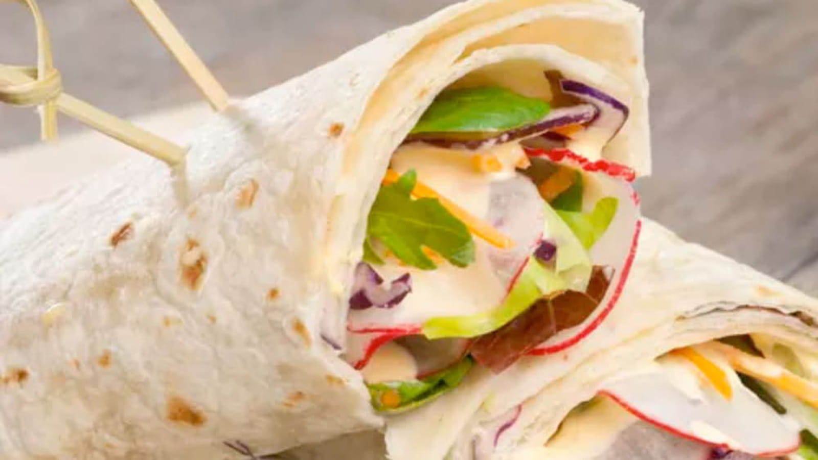 Wrap végétarien au Tabasco