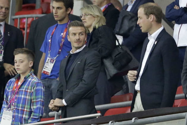 David Beckham et Brooklyn aux JO de Londres