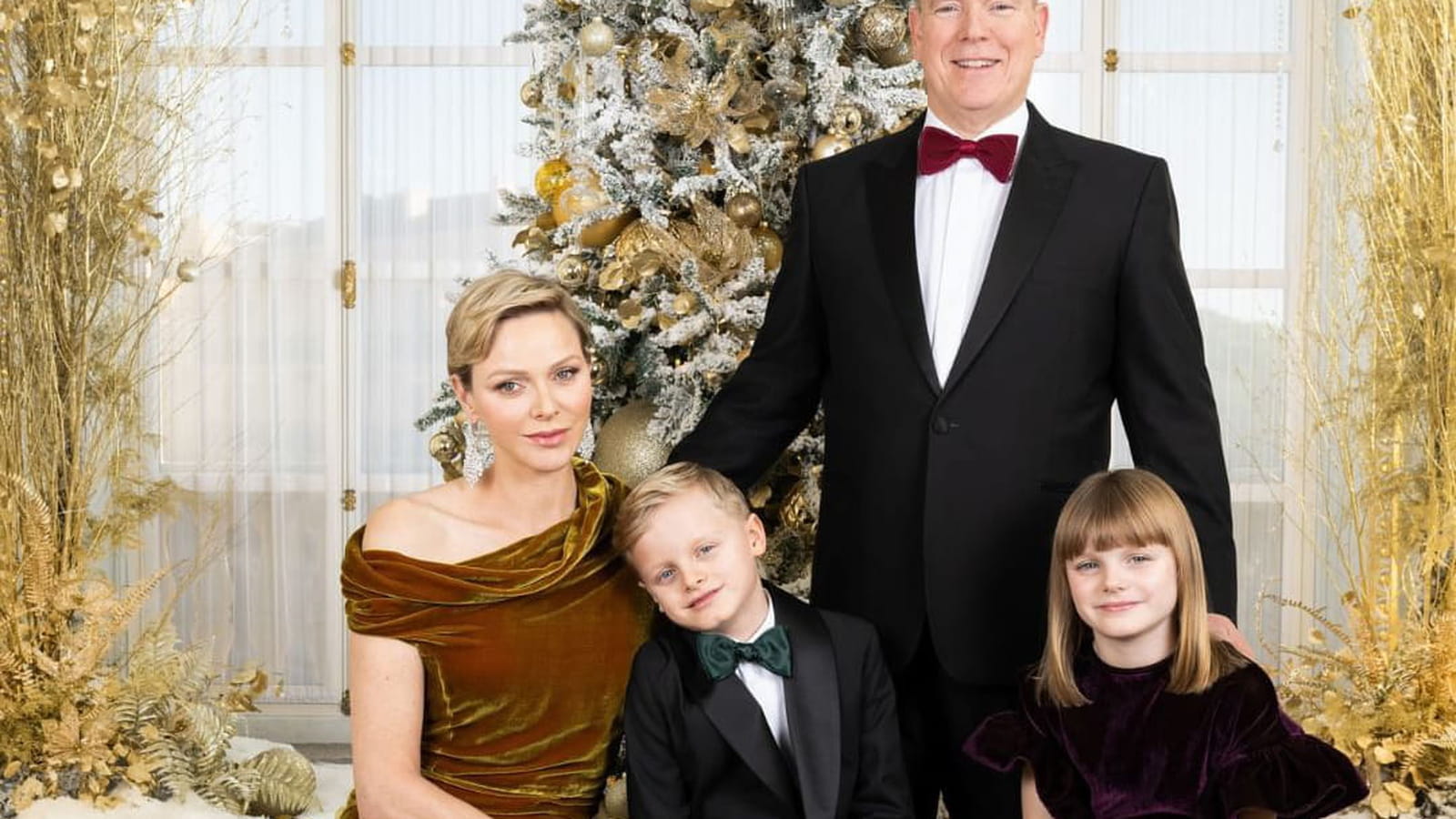Albert de Monaco, son épouse Charlene, Jacques et Gabriella