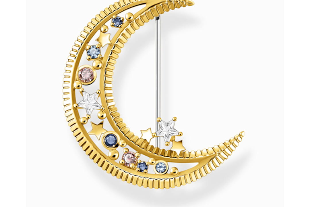Broche Vintage 'Comme La Lune' En Matériau Composite - Occasion, Sans Marque, Bijou Fantaisie