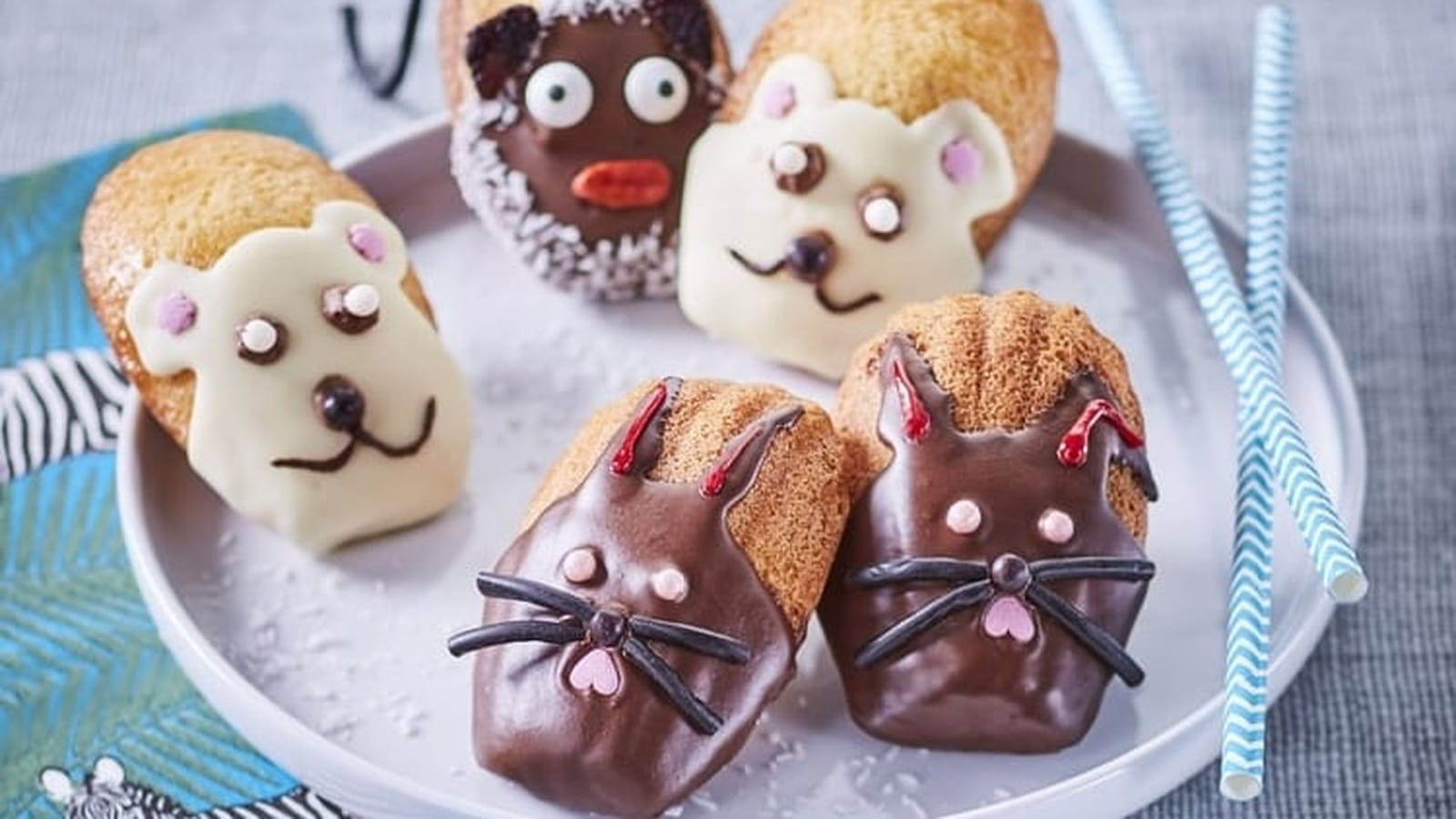 Madeleines aux deux chocolats