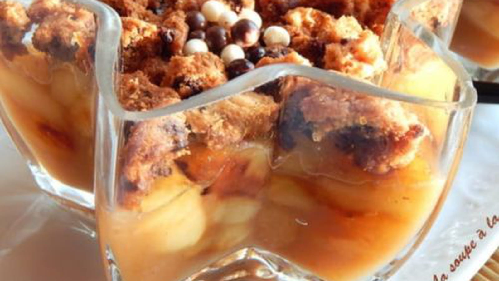 Cookies crumble aux pommes caramélisées