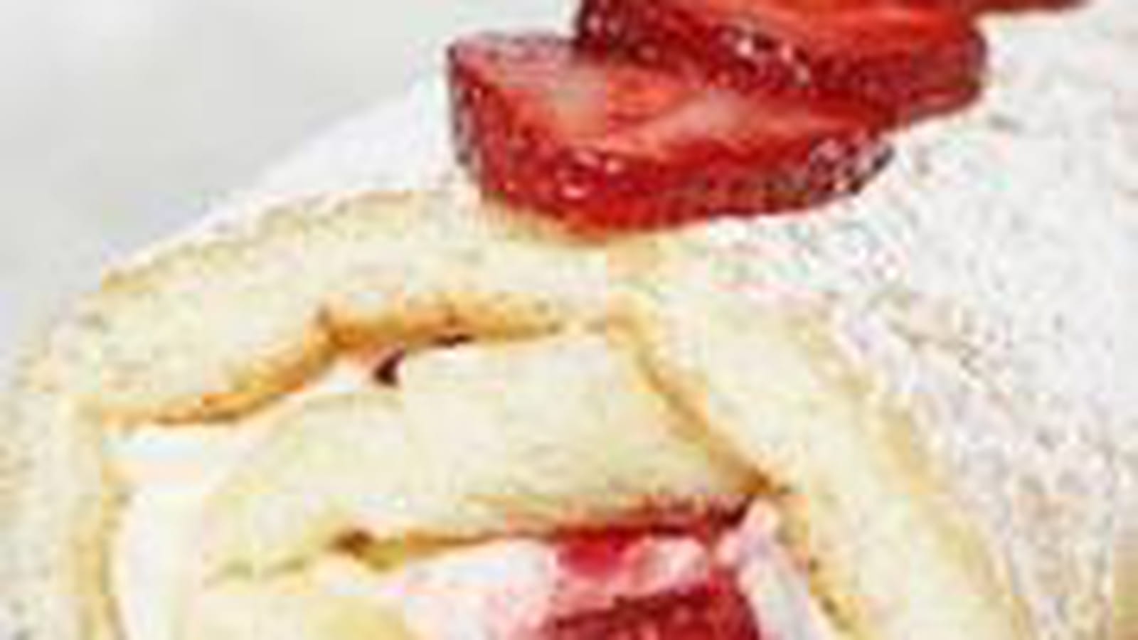 Gâteau roulé aux fraises