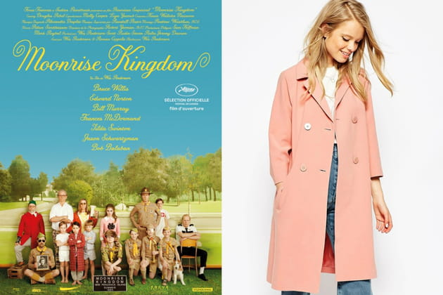 Une manteau rose pâle façon Suzy Bishop dans "Moonrise Kingdom"