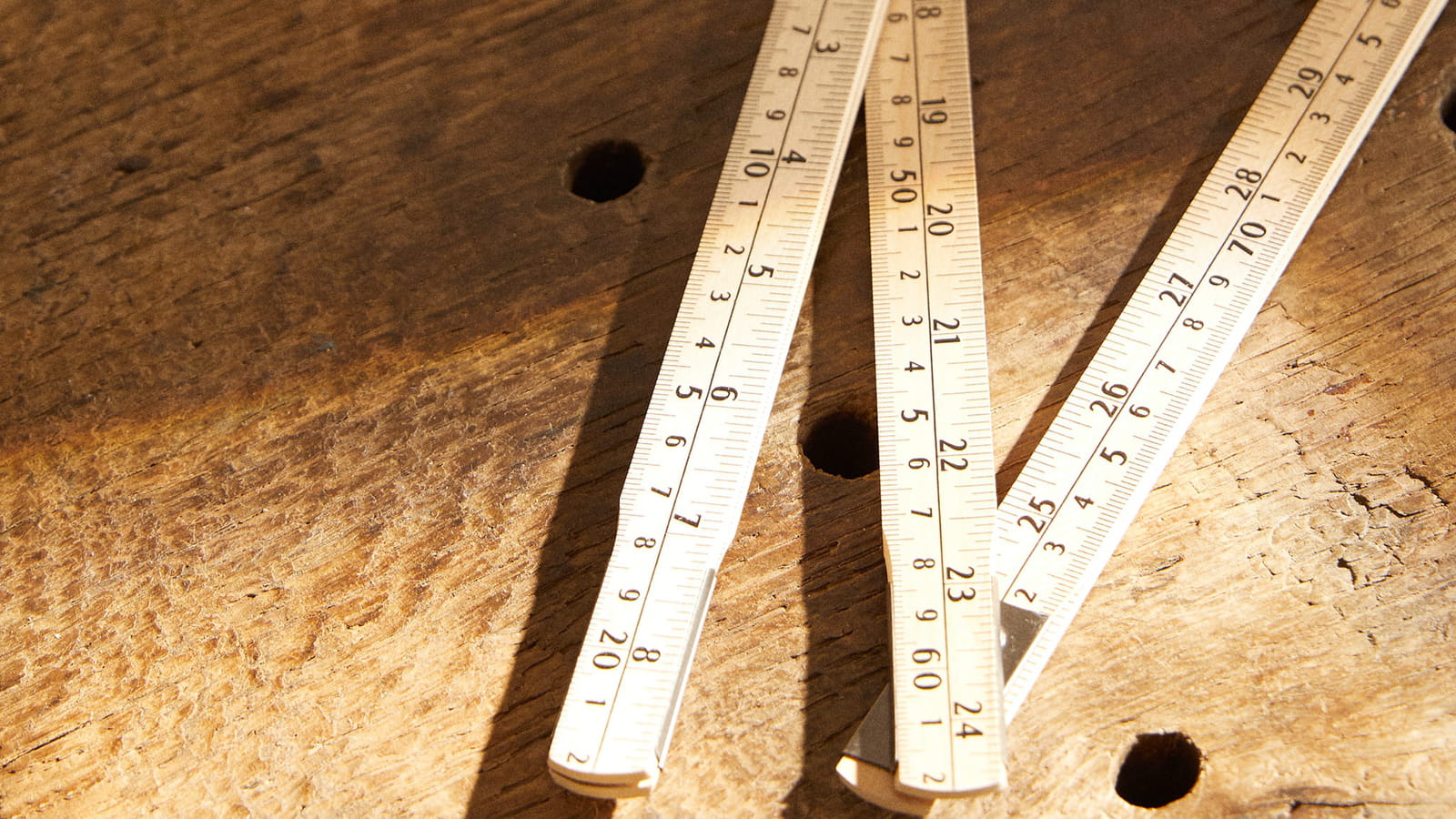 Règle pliable en bois 