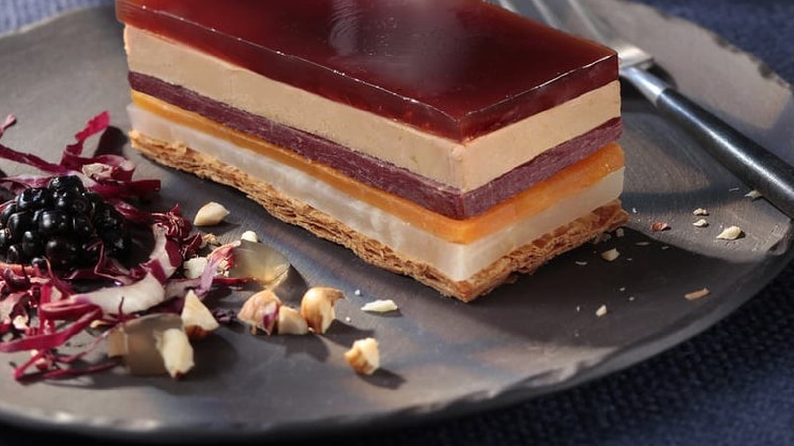 Opéra de Foie Gras aux légumes et Magret Fumé