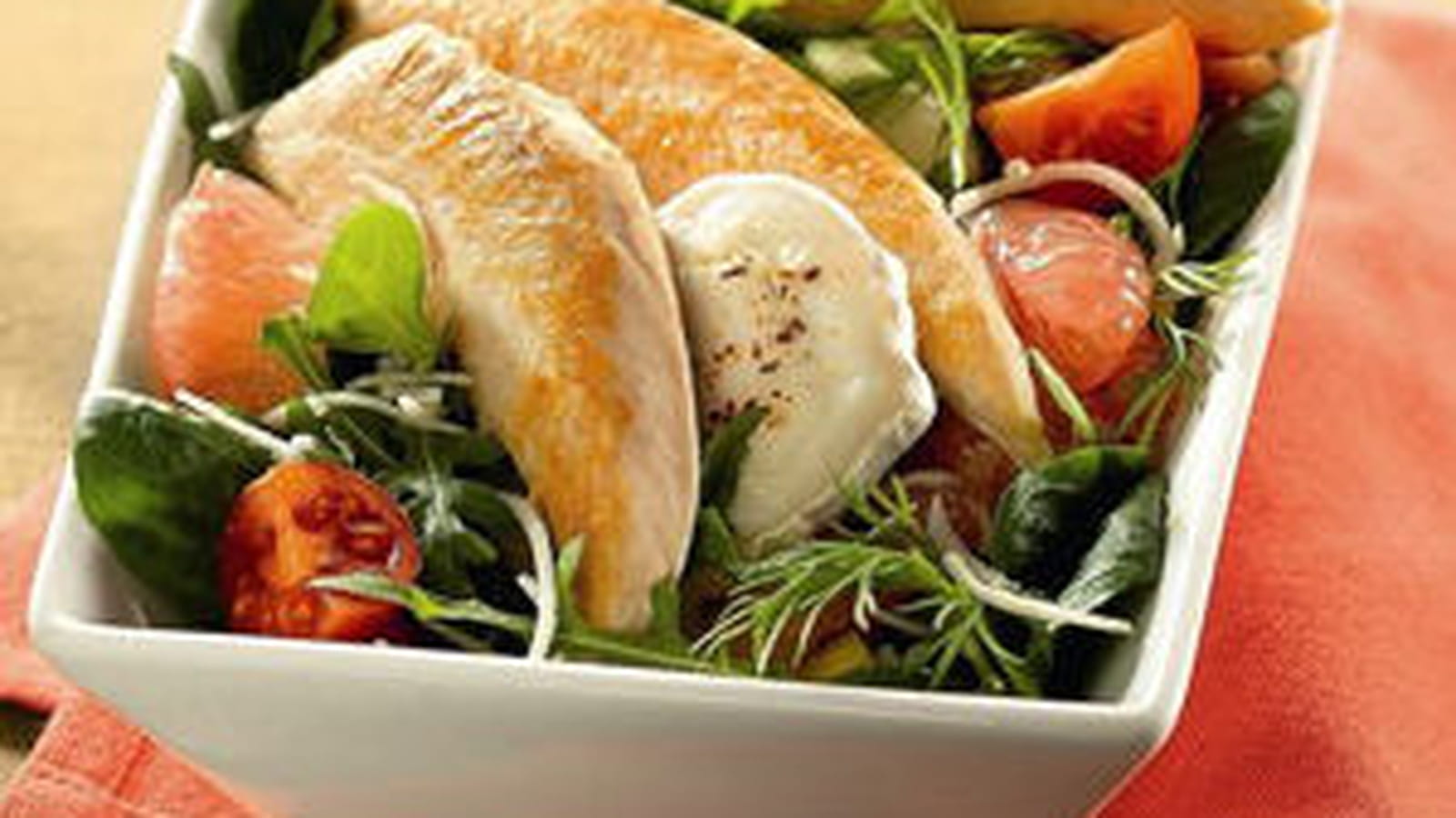 Salade fraîcheur aiguillettes de poulet