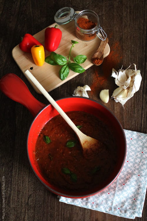 Sauce Tomate, Aubergines et Poivrons grillés