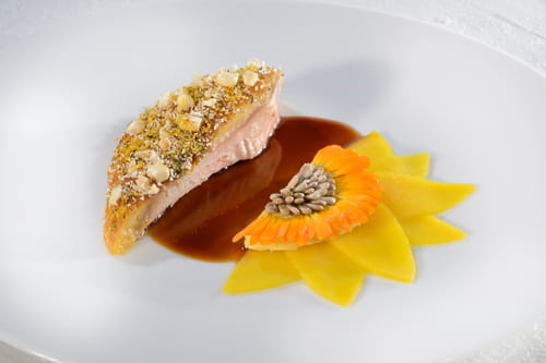 Pintade au foin par le chef Paolo Griffa