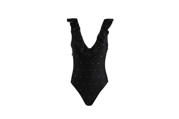 Maillot de bain une pi&egrave;ce noir de Chiara Ferragni