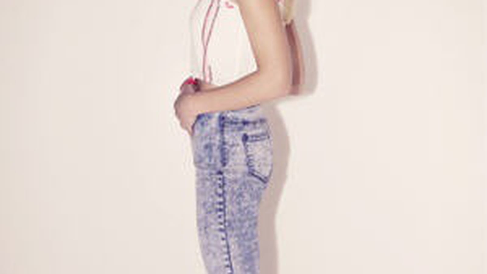 Jean effet bleach de New Look