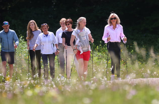 Séance de marche nordique