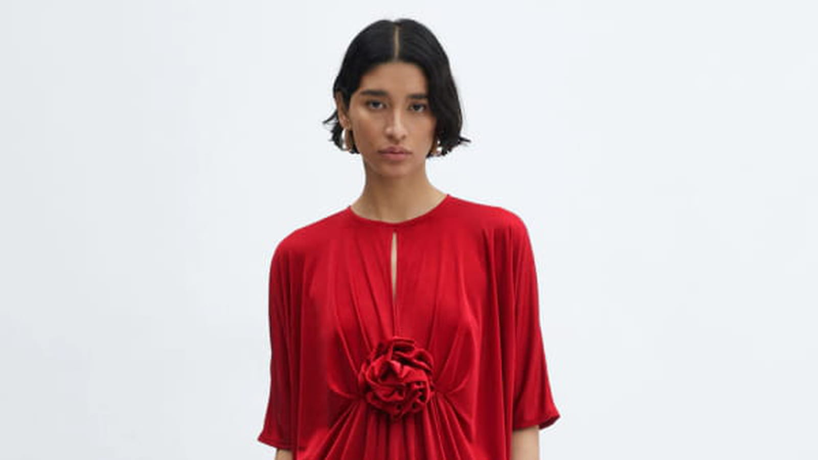 Robe maxi fleur Mango