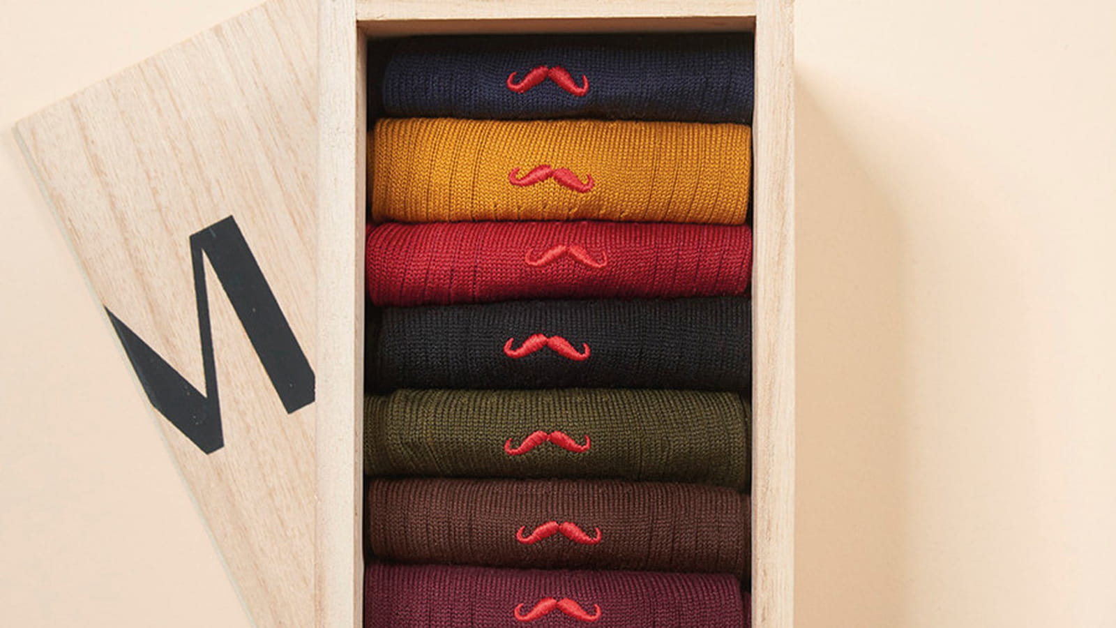Semainier chaussettes M.Moustache
