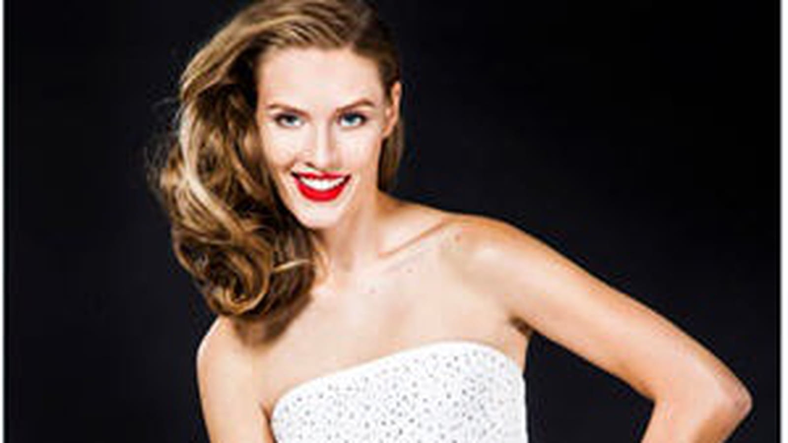 Combi-bustier noire et blanche avec strass Swarovski Elements de Morgan