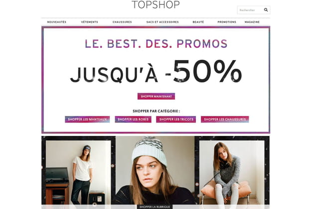 Le e-shop de Topshop