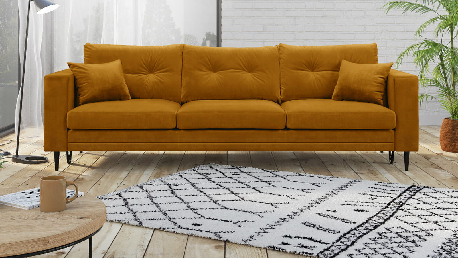 Canapé jaune Conforama