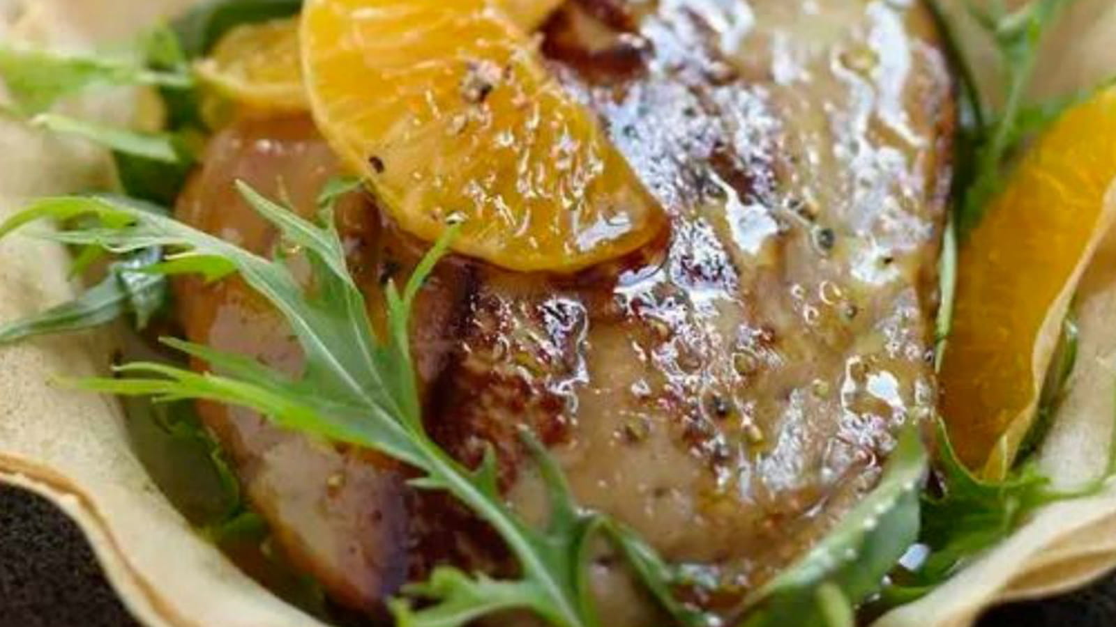 Foie gras de canard des Landes chaud aux clémentines de Corse