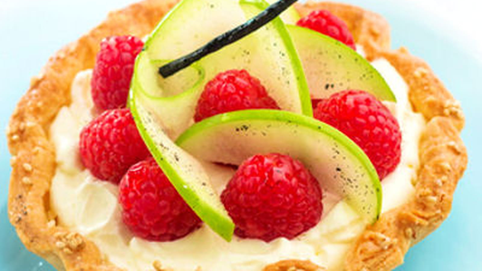 Tartelette framboises et pommes granny