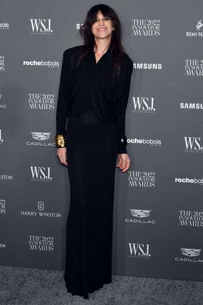 Charlotte Gainsbourg en robe longue noire