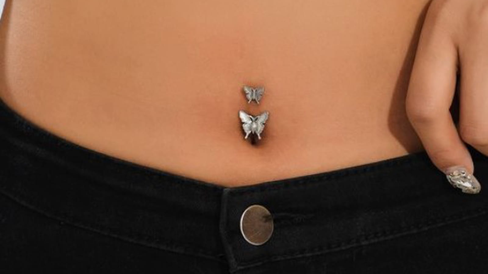 Piercing double papillon 