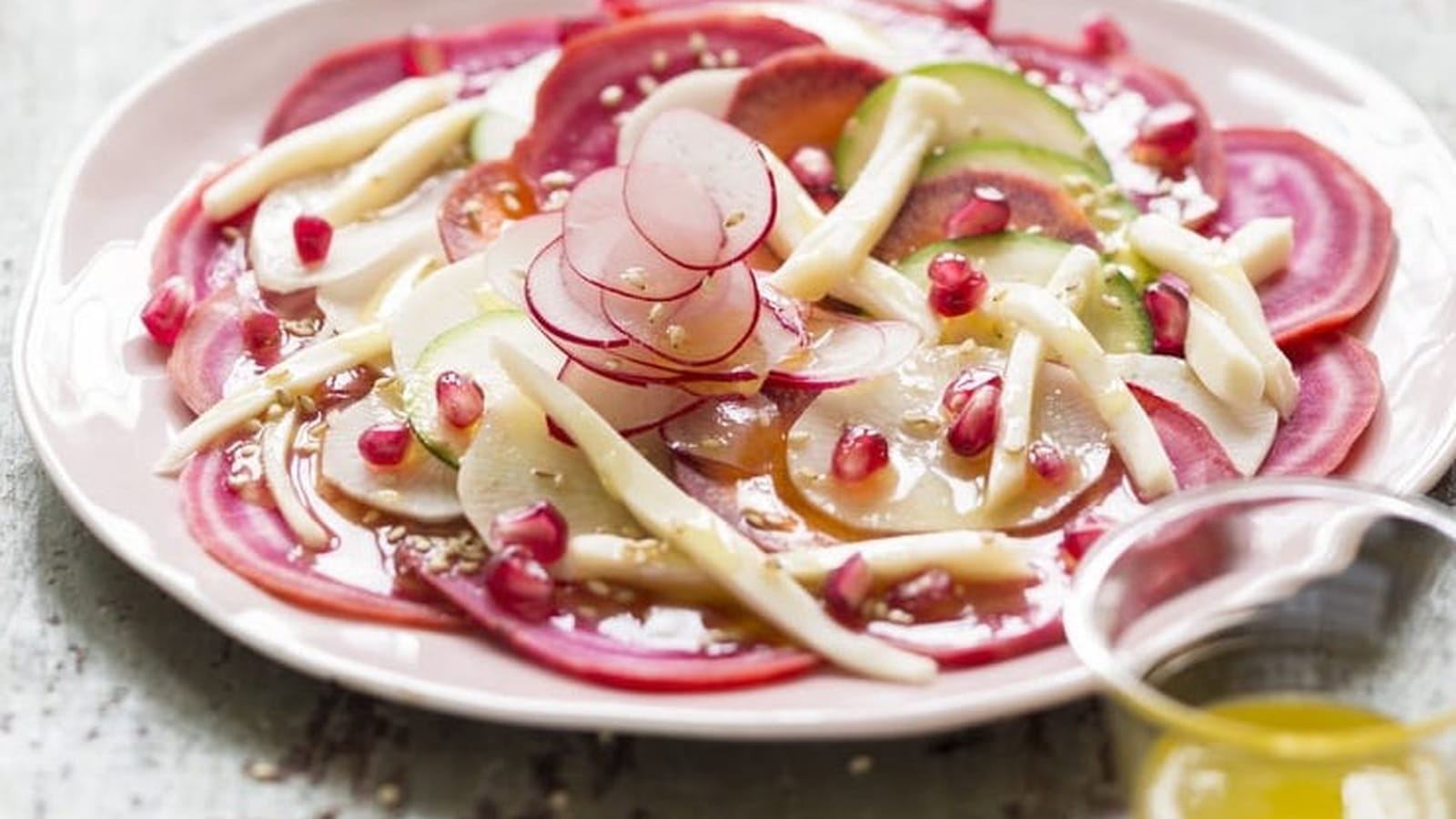 Carpaccio de légumes au reblochon