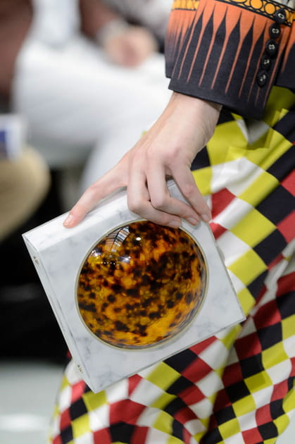 La minaudi&egrave;re bi-mati&egrave;re du d&eacute;fil&eacute; Mary Katrantzou