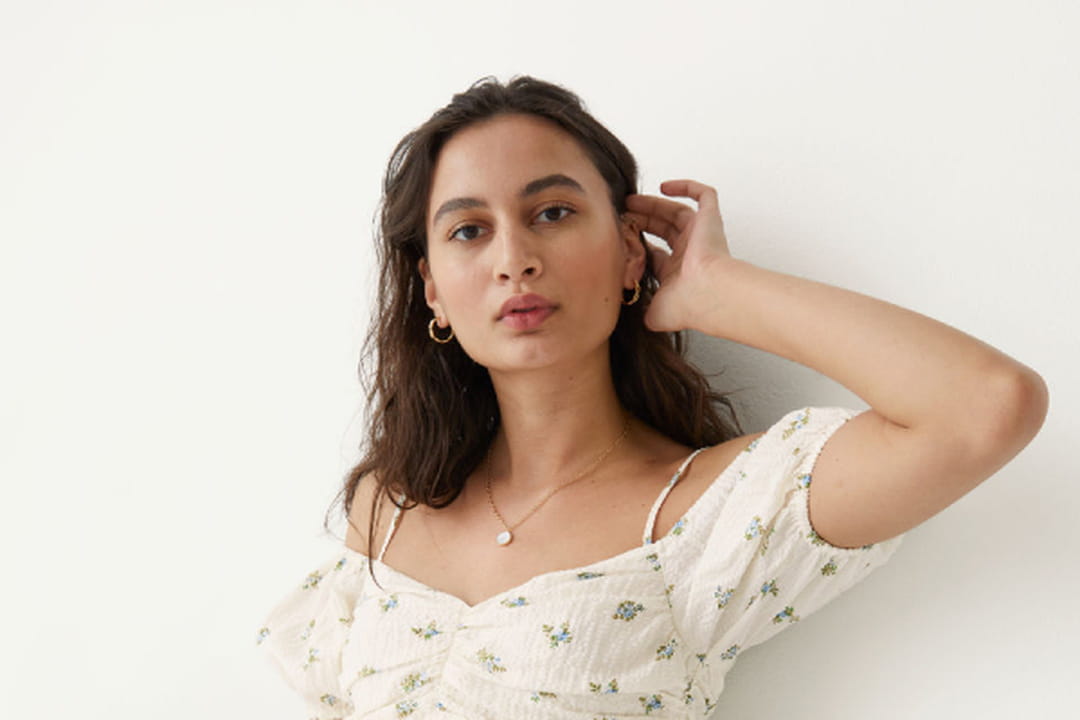Robe épaules Dénudées (off-shoulder) New Look Taille 10 - Multicolore, Mi-longue, Occasion Très Bon état