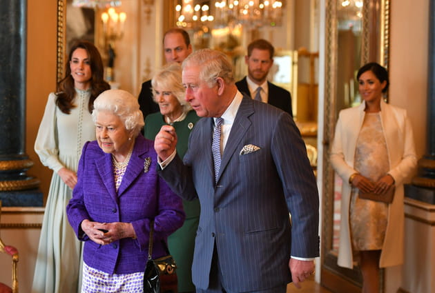 Elizabeth II avec son fils le prince Charles