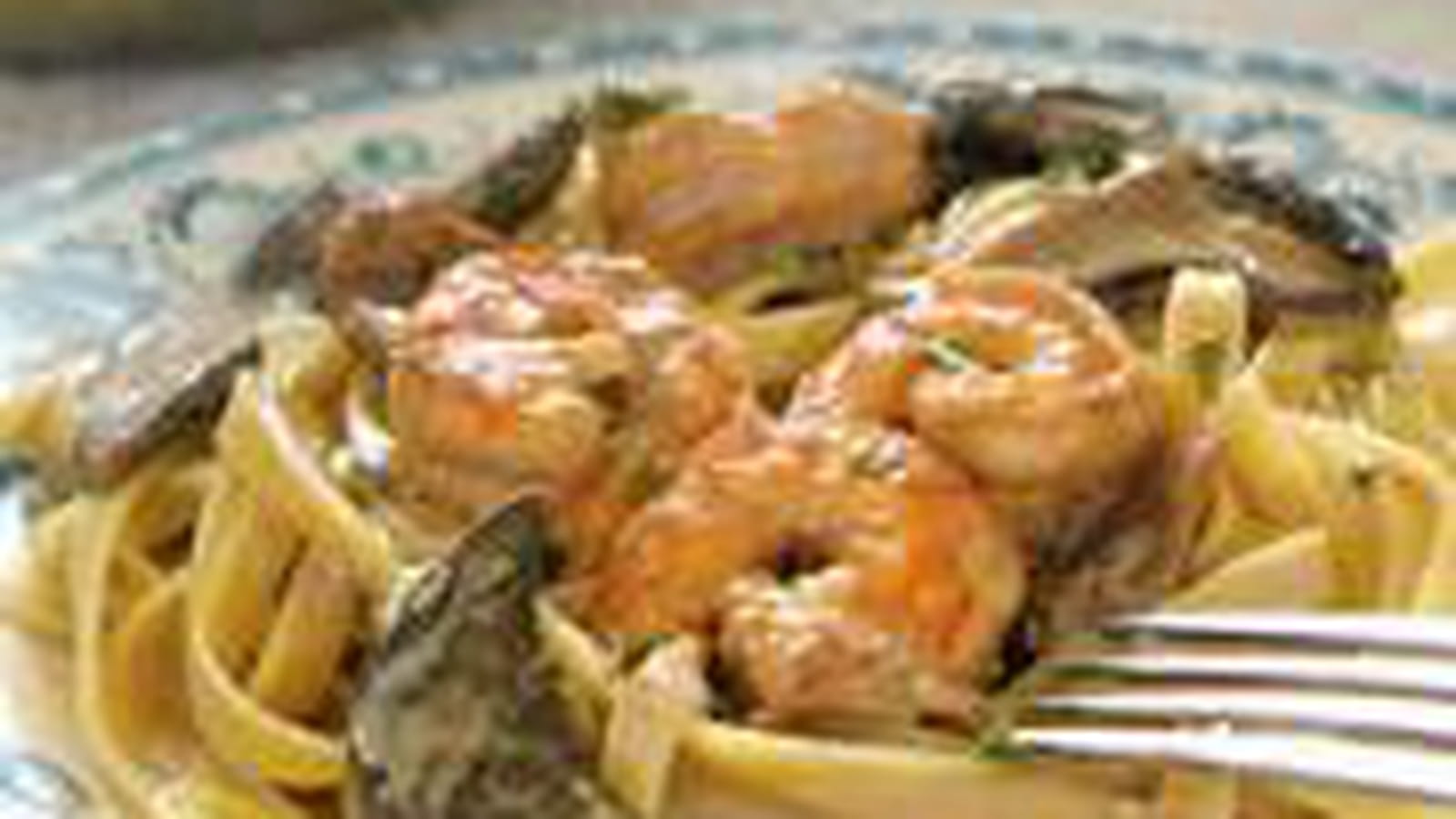 Tagliatelles crevettes et champignons