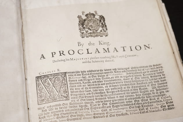 Livre de proclamation du couronnement