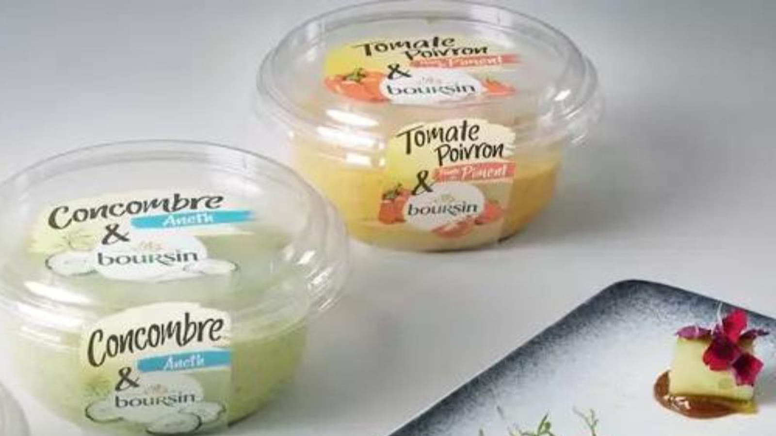 Tuile à l’encre de sèche avec Boursin® Concombre et Aneth