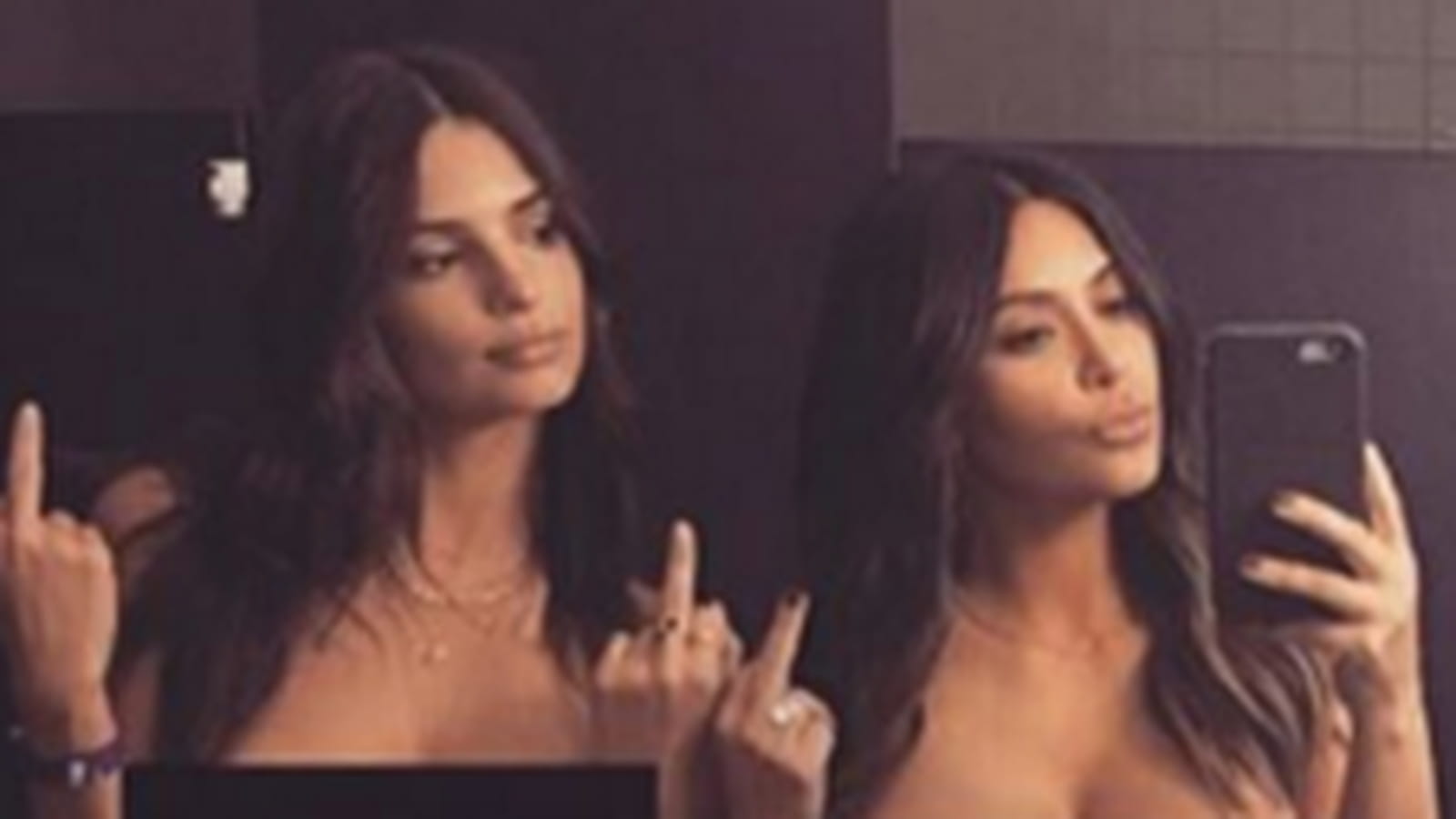 Emily Ratajkowski et Kim Kardashian  