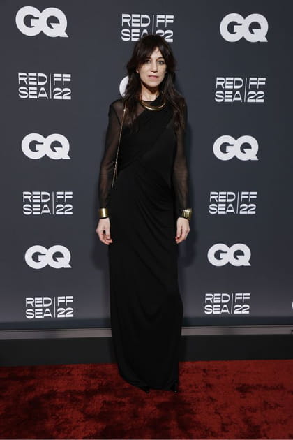 Charlotte Gainsbourg en robe longue noire