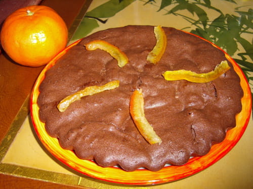Gâteau tendre chocolat orange