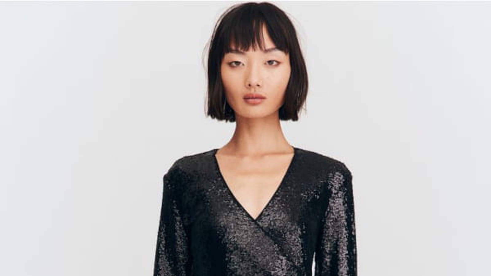 Robe en mesh pailleté H&M 