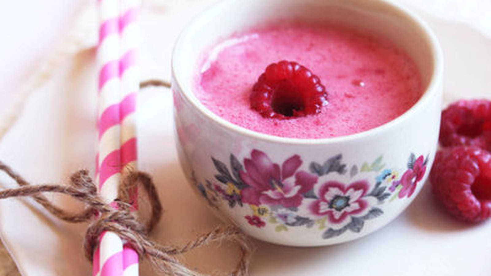 Smoothie framboise et coco