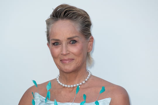 En trench et pantalon &agrave; carreaux assorti, Sharon Stone, 66&nbsp;ans, prouve que tous les motifs sont permis