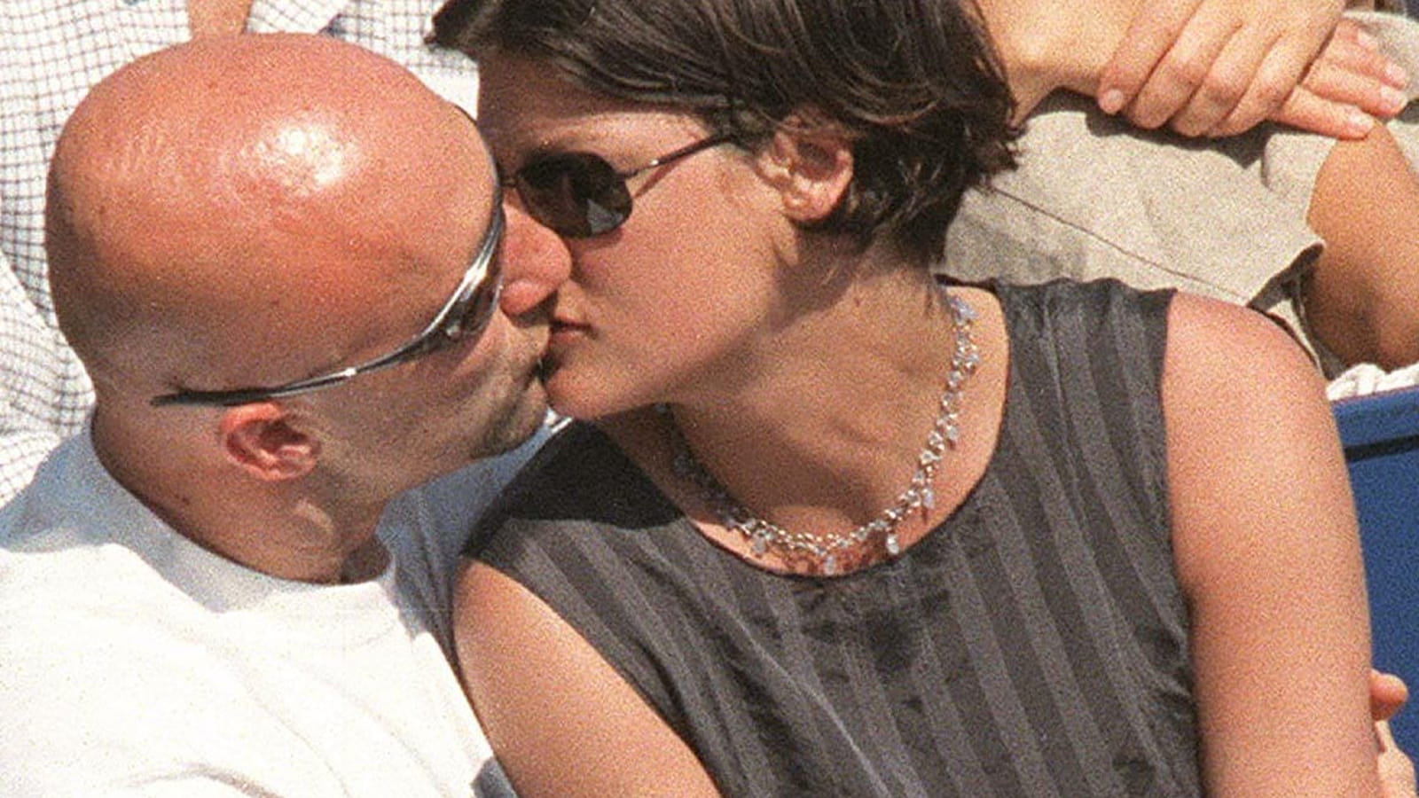 Linda Evangelista et Fabien Barthez