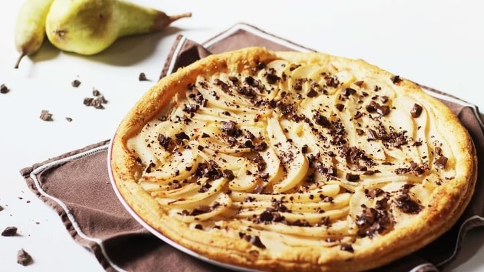 Tarte aux poires et au chocolat