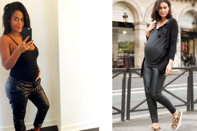 Amel Bent, un pantalon en cuir