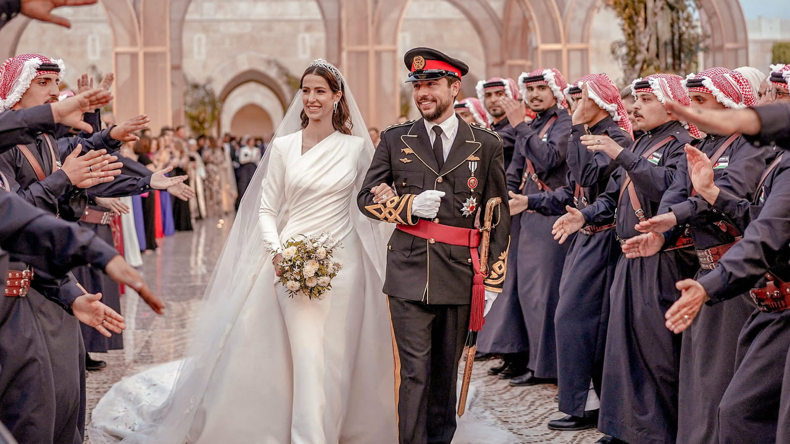 Rajwa Al-Saif et le prince Hussein de Jordanie