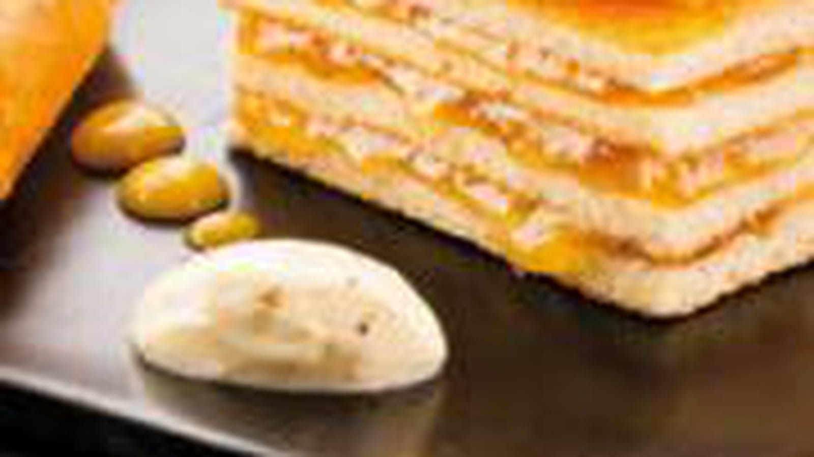 Ananas rôti, confiture vanille