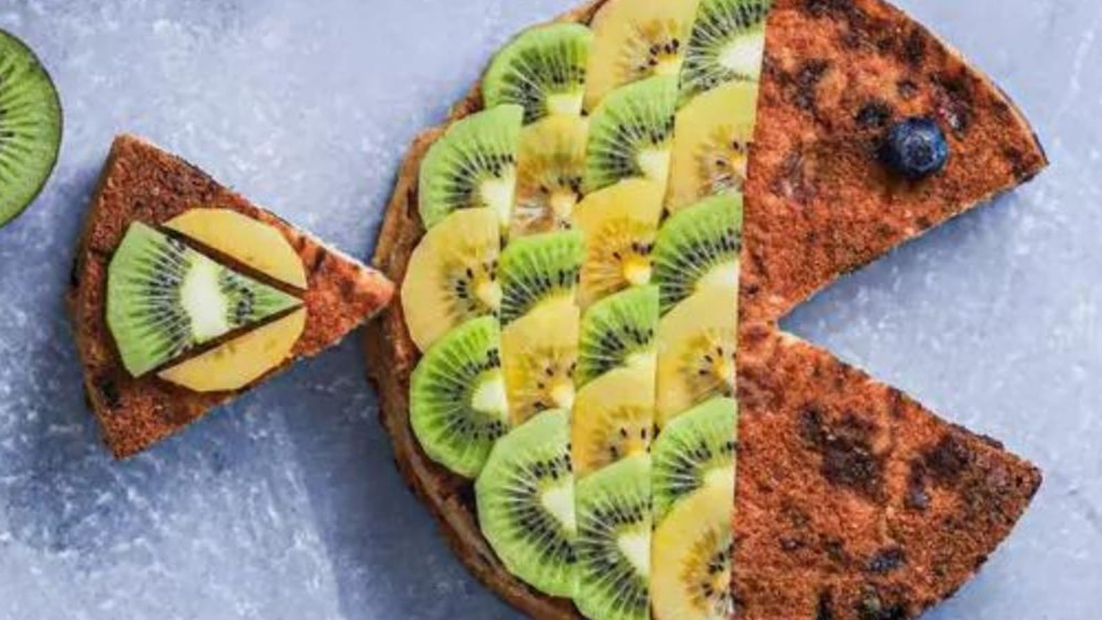 Gâteau graphique au kiwi