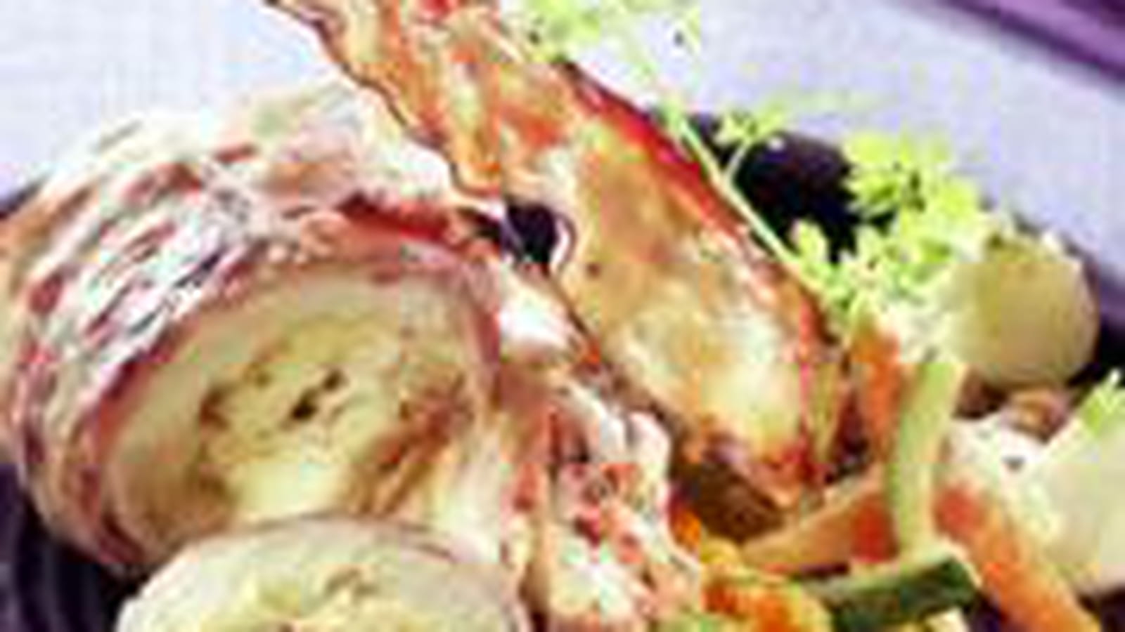 Poulet au gruyère, ventrèche et ses légumes