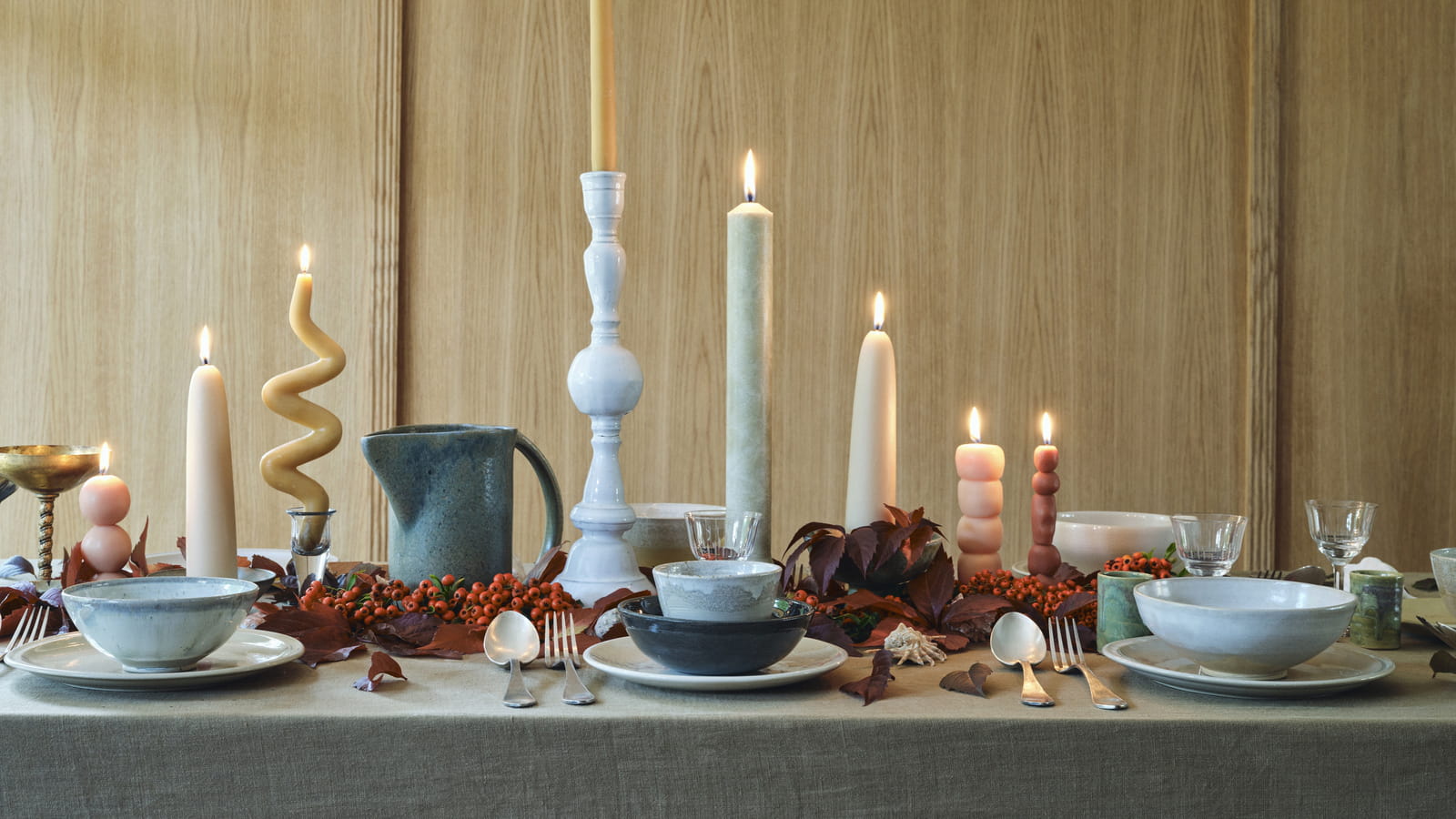 Bougie & table de fête