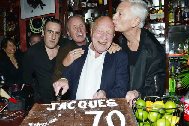 Yves Rénier fête les 70 ans de Jacques Miocque avec Laurent Boyer à Trouville en 2015