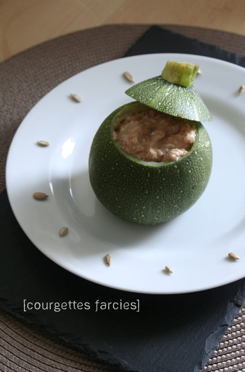Courgettes farcies au jambon sec