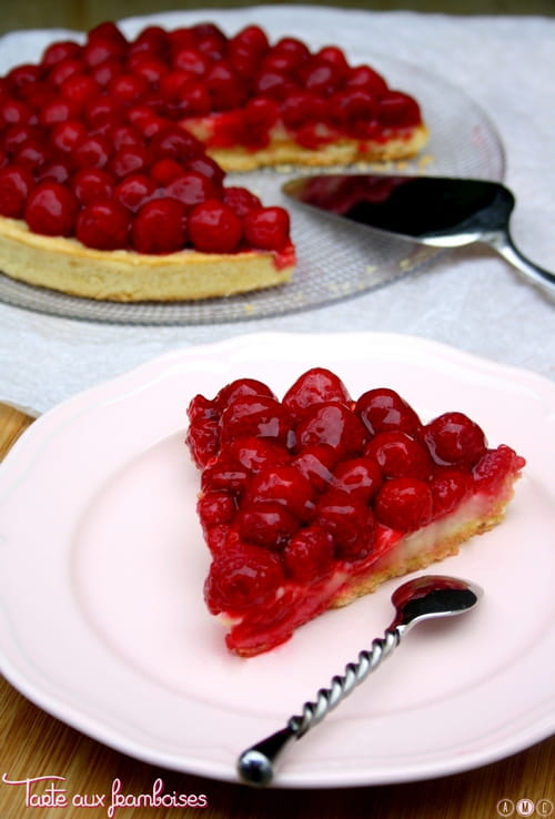 Tarte aux framboises pâtissière
