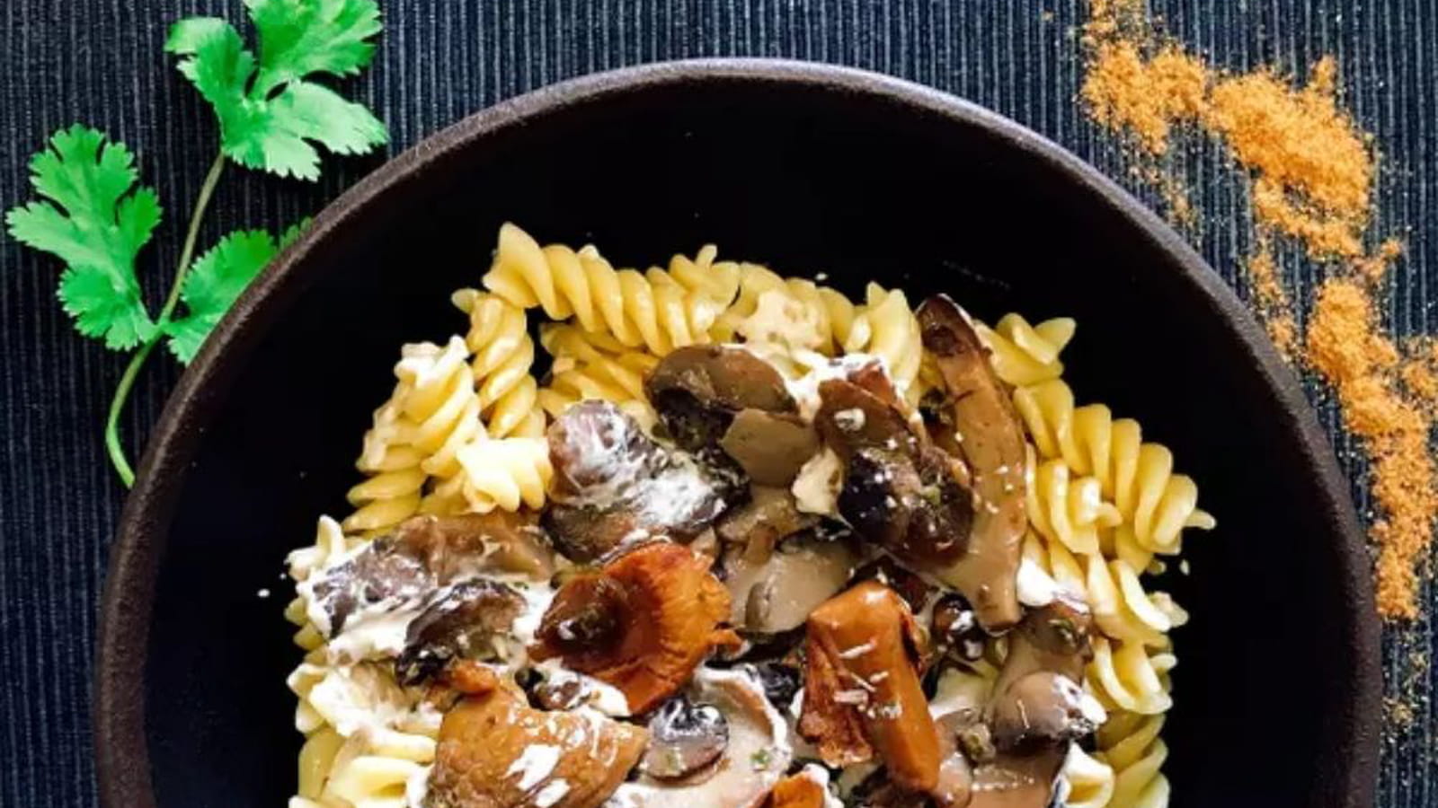 Fusillis champignons à la crème